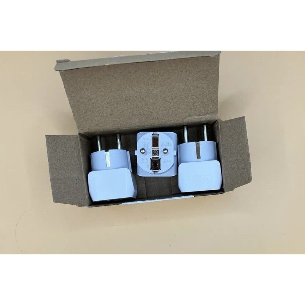 3 pk Ceptics USA - Germany, France most Of Europe  Travel Plug Adapter CT-9 E/F